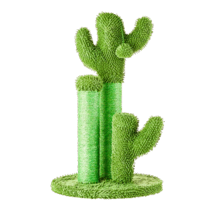 Vibrant Life Cactus 3-Arm Chenille, Sisal & Jute Cat Scratching Post with Cat Toy